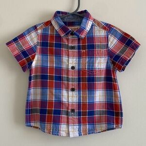 Cat & Jack Boys’ Plaid Short Sleeve Button Down